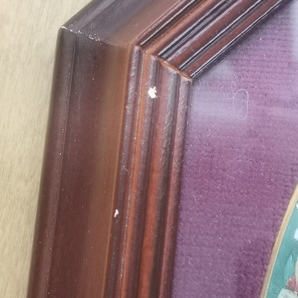 Lena Liu's Floral Cameos "Remembrance" Collectible Plate w/Wooden Frame - Picture 4 of 8